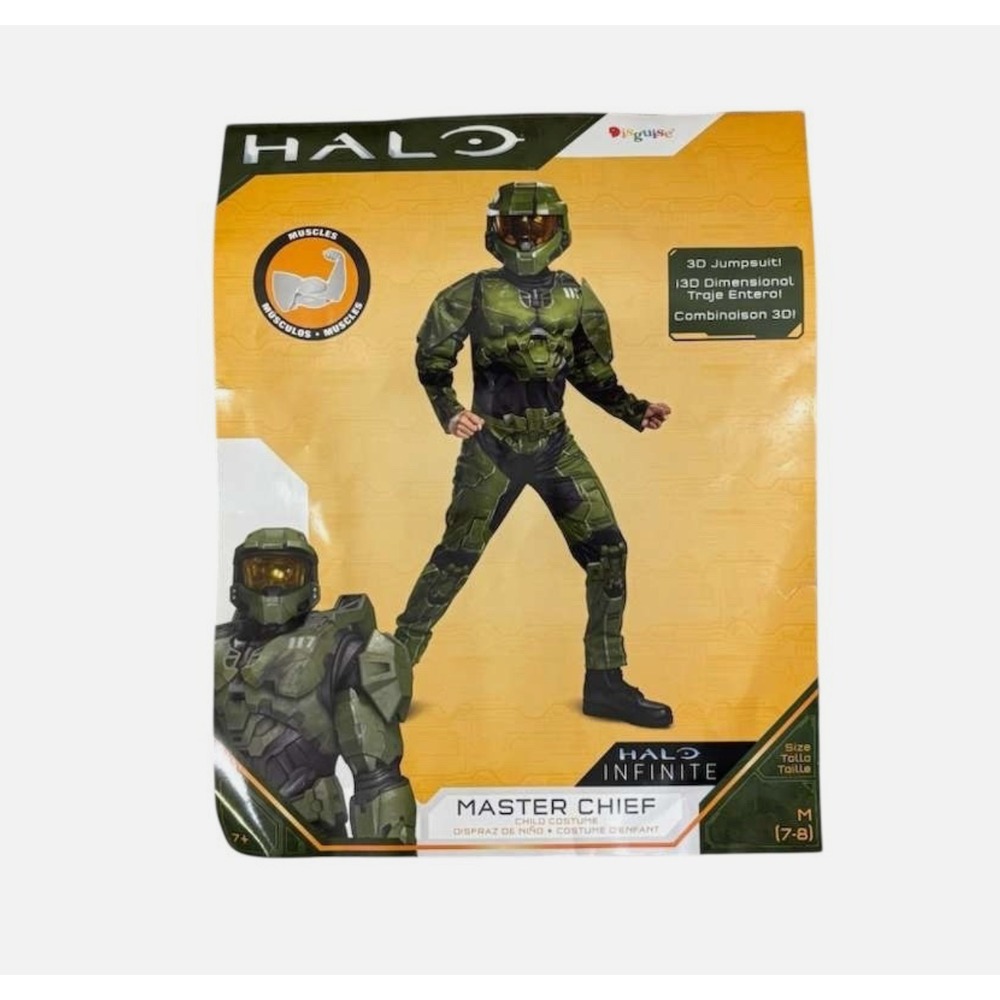 Halo Childs Infinite Master Chief Child Halloween Costume - US Size Medium (7-8)